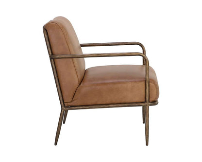 Sunpan - Lathan Lounge Chair - Tan Leather - 111358 veiw 3