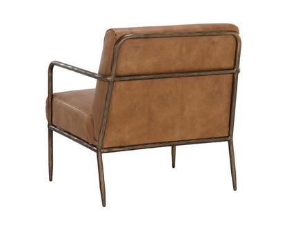 Sunpan - Lathan Lounge Chair - Tan Leather - 111358 veiw 4