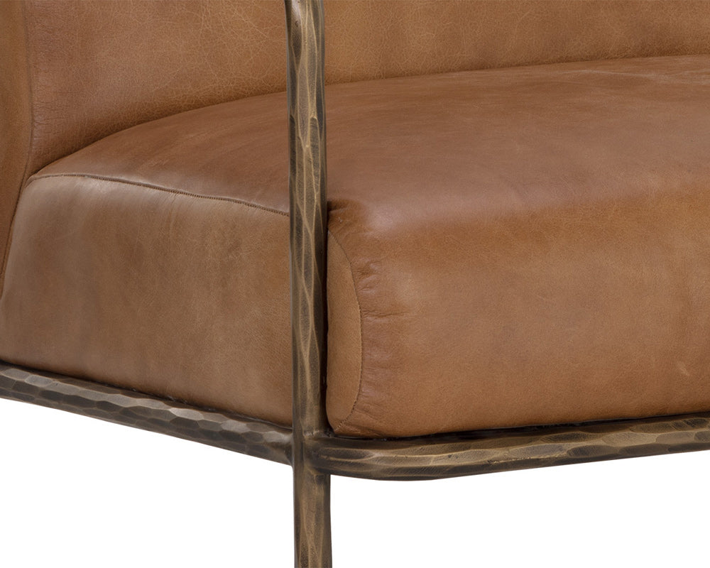 Sunpan - Lathan Lounge Chair - Tan Leather - 111358 view 6