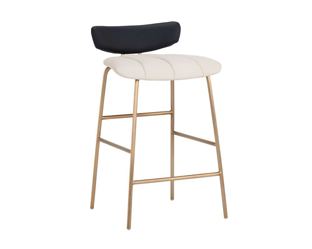 Sunpan - Ikon Lorelei Counter Stool - Dillon Cream / Dillon Black - 106019 veiw 1
