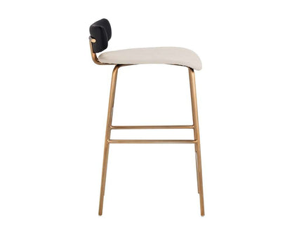 Sunpan - Ikon Lorelei Counter Stool - Dillon Cream / Dillon Black - 106019 veiw 2