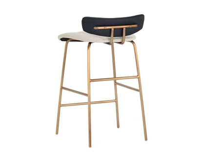 Sunpan - Ikon Lorelei Counter Stool - Dillon Cream / Dillon Black - 106019 veiw 3