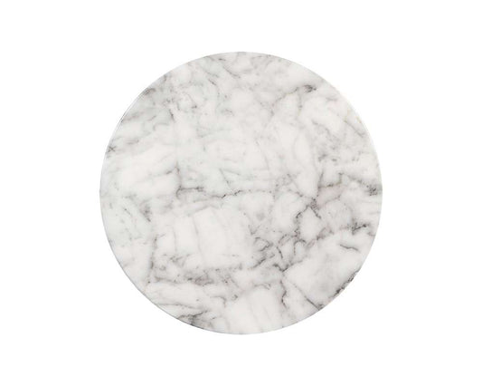 Sunpan - MIXT Lucida End Table - Marble Look - White - 106283 veiw 2
