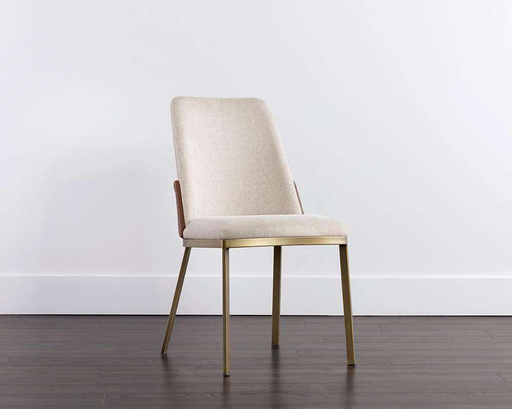 Sunpan - Marie Dining Chair - Belfast Oatmeal / Bravo Cognac (Set Of 2) - 107647 veiw 4