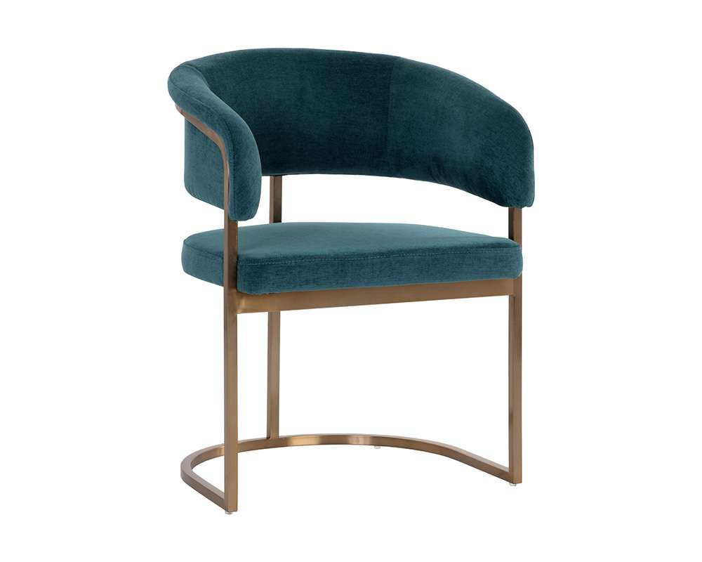 Sunpan - Ikon Marris Dining Armchair - Gold - Danny Teal - 109049 veiw 1