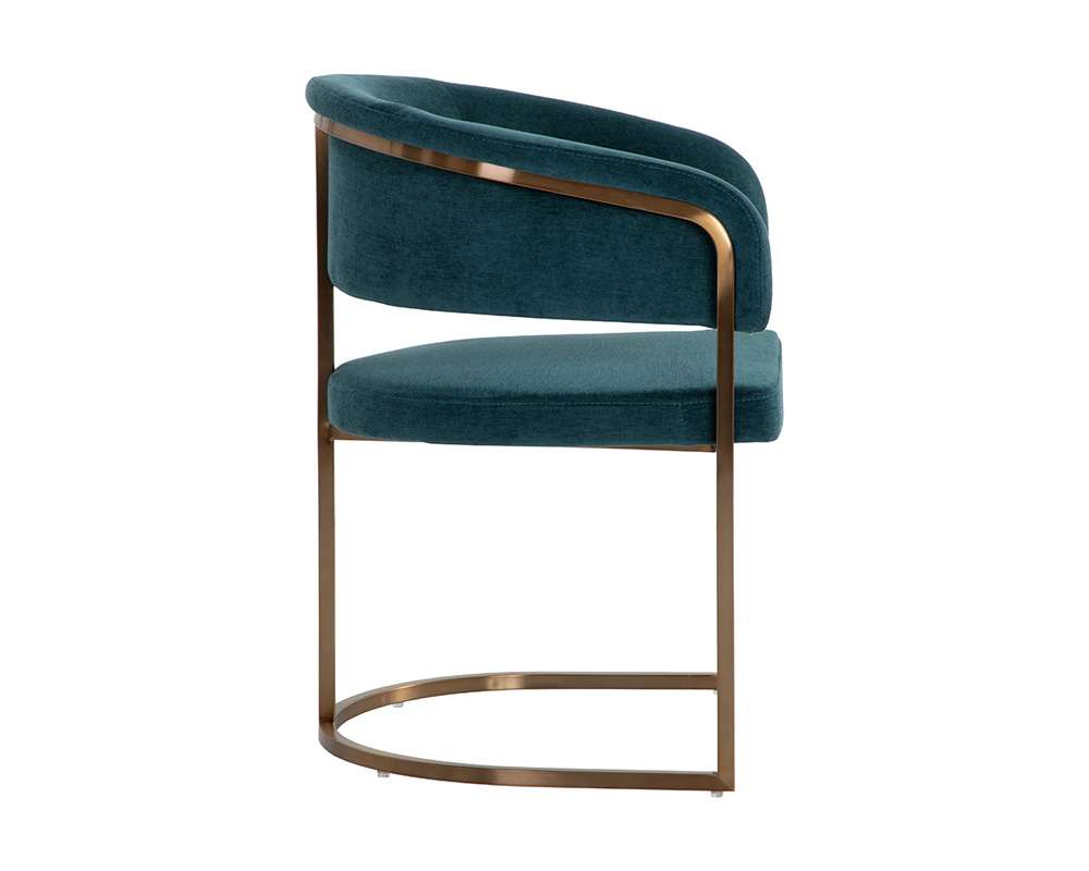 Sunpan - Ikon Marris Dining Armchair - Gold - Danny Teal - 109049 veiw 3