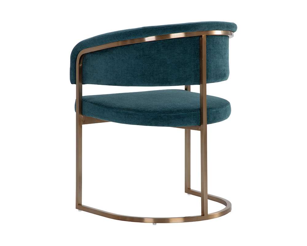 Sunpan - Ikon Marris Dining Armchair - Gold - Danny Teal - 109049 veiw 4