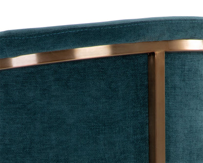 Sunpan - Ikon Marris Dining Armchair - Gold - Danny Teal - 109049 view 6