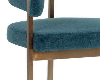 Sunpan - Ikon Marris Dining Armchair - Gold - Danny Teal - 109049 view 7
