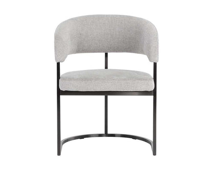 Sunpan - Ikon Marris Dining Armchair - Gunmetal - Belfast Heather Grey - 107885 veiw 2