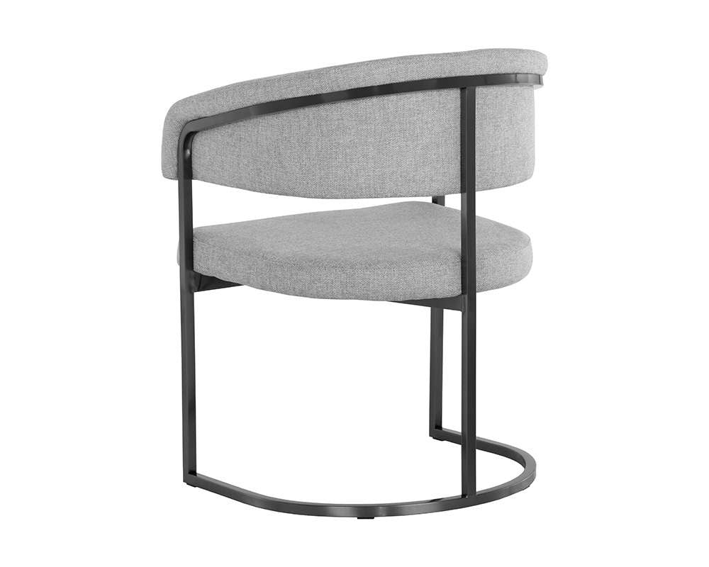 Sunpan - Ikon Marris Dining Armchair - Gunmetal - Belfast Heather Grey - 107885 veiw 4