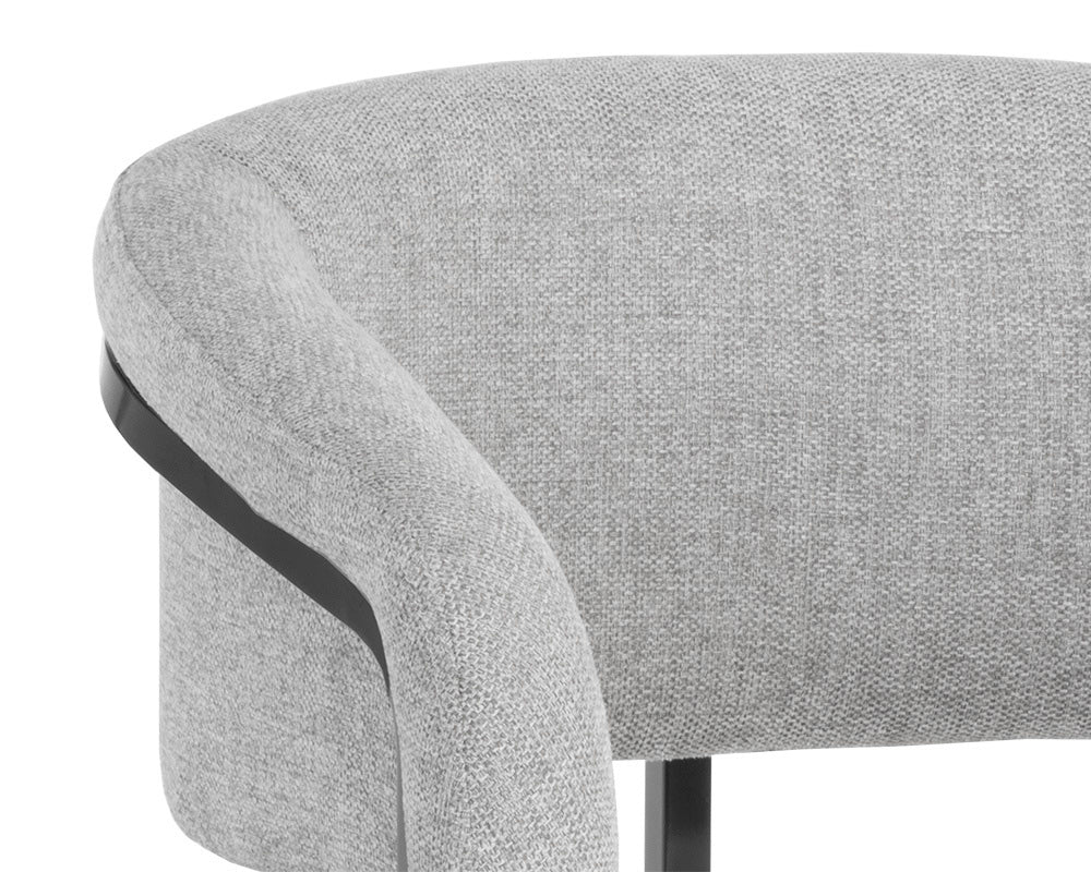 Sunpan - Ikon Marris Dining Armchair - Gunmetal - Belfast Heather Grey - 107885 view 7