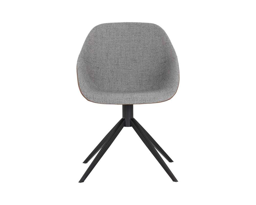 Sunpan - Junction Mccoy Swivel Dining Chair - November Grey / Cinnamon Brown - 107564 veiw 2