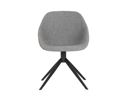 Sunpan - Junction Mccoy Swivel Dining Chair - November Grey / Cinnamon Brown - 107564 veiw 2