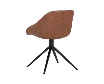 Sunpan - Junction Mccoy Swivel Dining Chair - November Grey / Cinnamon Brown - 107564 veiw 4