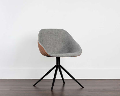 Sunpan - Junction Mccoy Swivel Dining Chair - November Grey / Cinnamon Brown - 107564 veiw 5