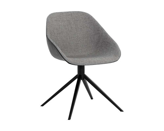 Sunpan - Junction Mccoy Swivel Dining Chair - November Grey / Nightfall Black - 108011 veiw 1