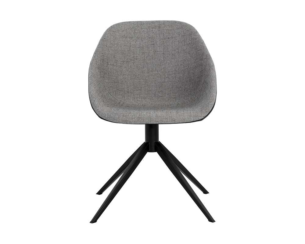 Sunpan - Junction Mccoy Swivel Dining Chair - November Grey / Nightfall Black - 108011 veiw 2
