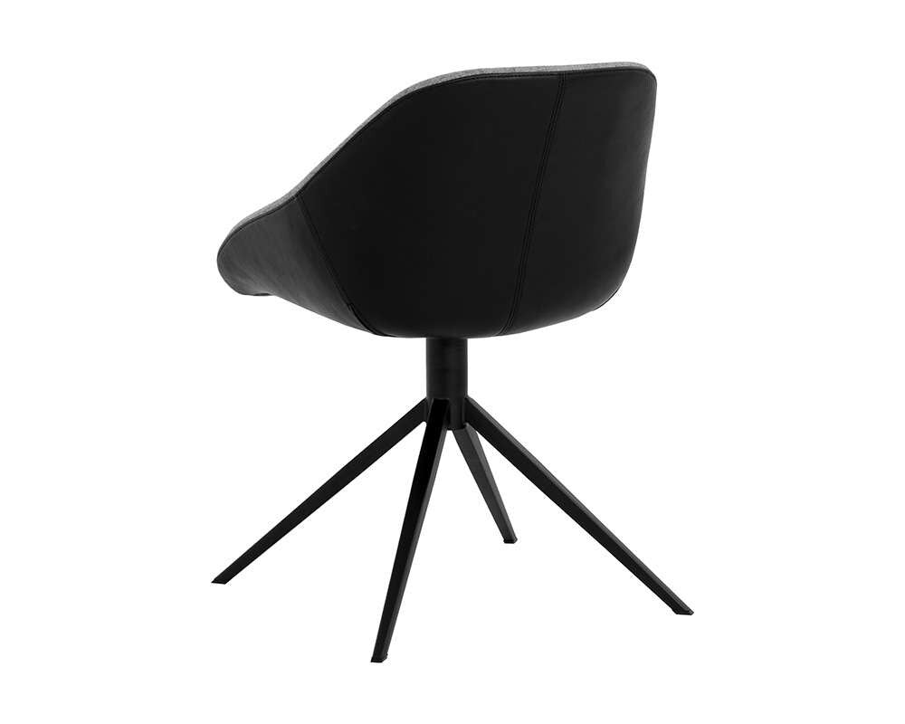 Sunpan - Junction Mccoy Swivel Dining Chair - November Grey / Nightfall Black - 108011 veiw 4