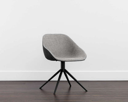 Sunpan - Junction Mccoy Swivel Dining Chair - November Grey / Nightfall Black - 108011 veiw 5