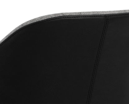 Sunpan - Junction Mccoy Swivel Dining Chair - November Grey / Nightfall Black - 108011 view 6