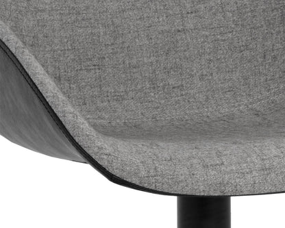 Sunpan - Junction Mccoy Swivel Dining Chair - November Grey / Nightfall Black - 108011 view 7