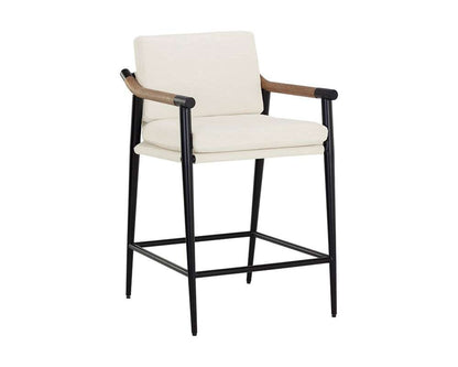 Sunpan - Westport Meadow Counter Stool - Heather Ivory Tweed - 111451_CLOSEOUT veiw 1
