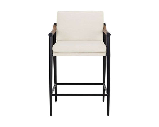 Sunpan - Westport Meadow Counter Stool - Heather Ivory Tweed - 111451_CLOSEOUT veiw 2