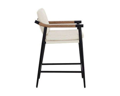 Sunpan - Westport Meadow Counter Stool - Heather Ivory Tweed - 111451_CLOSEOUT veiw 3