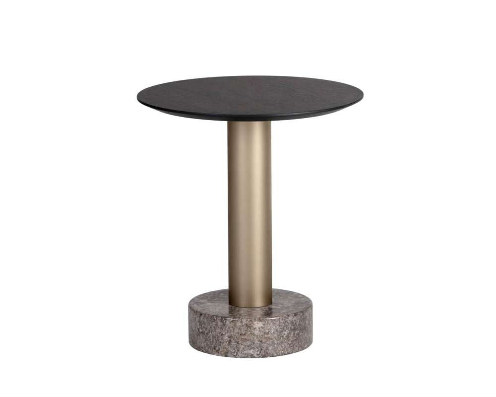 Sunpan - Artezia Monaco End Table - Gold - Grey Marble / Charcoal Grey - 104629 veiw 2