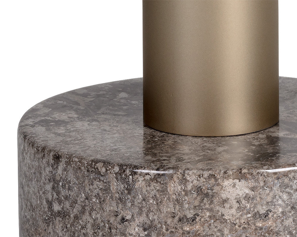 Sunpan - Artezia Monaco End Table - Gold - Grey Marble / Charcoal Grey - 104629 view 4