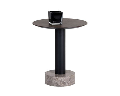 Sunpan - Artezia Monaco End Table - Black - Grey Marble / Raw Umber - 104630 veiw 1