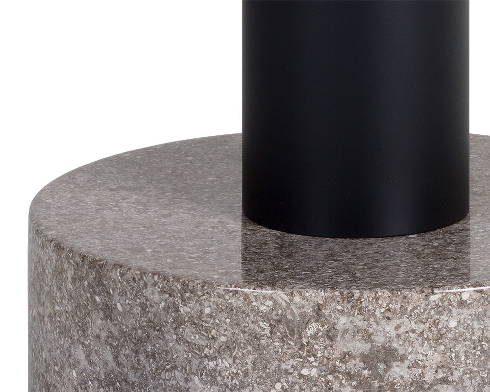 Sunpan - Artezia Monaco End Table - Black - Grey Marble / Raw Umber - 104630 view 4