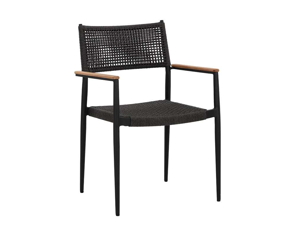 Sunpan - Nava Stackable Dining Armchair - Black (Set Of 2) - 111091 veiw 1