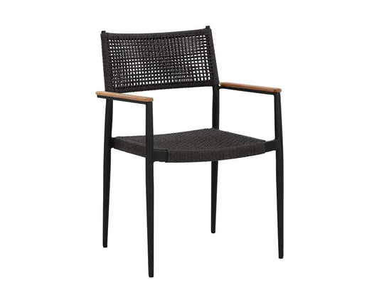 Sunpan - Nava Stackable Dining Armchair - Black (Set Of 2) - 111091 veiw 1