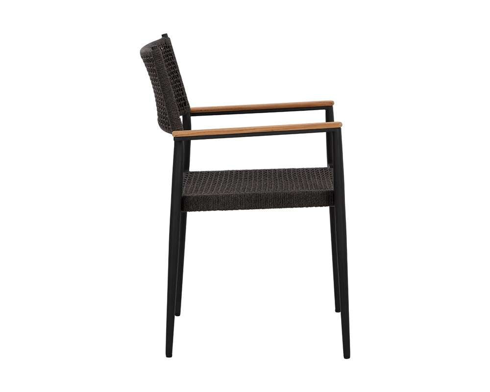 Sunpan - Nava Stackable Dining Armchair - Black (Set Of 2) - 111091 veiw 3