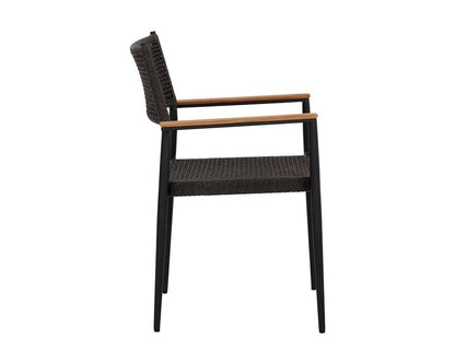 Sunpan - Nava Stackable Dining Armchair - Black (Set Of 2) - 111091 veiw 3