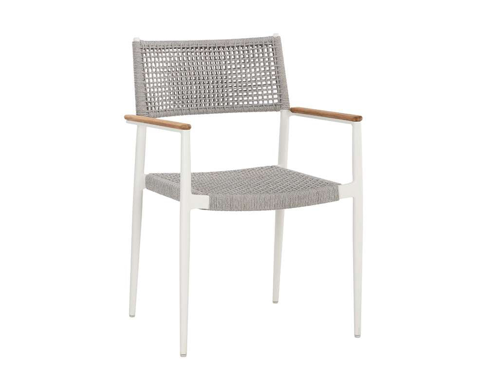 Sunpan - Nava Stackable Dining Armchair - White (Set Of 2) - 111090 veiw 1