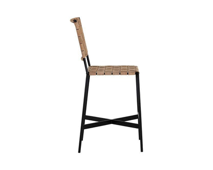 Sunpan - Omari Counter Stool - Suede Light Tan Leather - 107067 veiw 2
