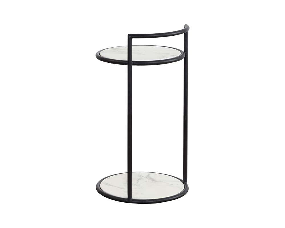 Sunpan - Parga End Table - Black - Marble Look - 111343 veiw 4