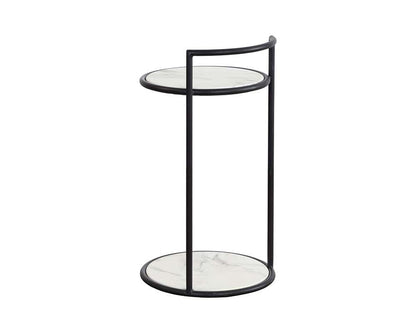 Sunpan - Parga End Table - Black - Marble Look - 111343 veiw 4