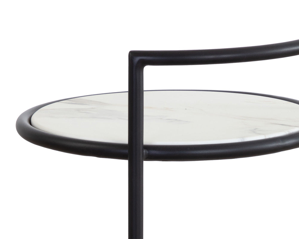 Sunpan - Parga End Table - Black - Marble Look - 111343 view 5