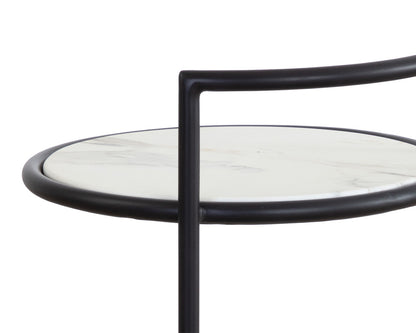Sunpan - Parga End Table - Black - Marble Look - 111343 view 5