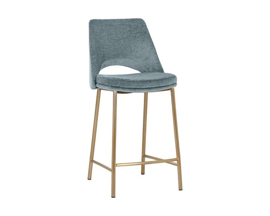 Sunpan - Ikon Radella Counter Stool - Bergen French Blue - 108514 veiw 1