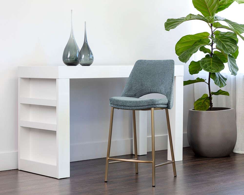 Sunpan - Ikon Radella Counter Stool - Bergen French Blue - 108514 veiw 4