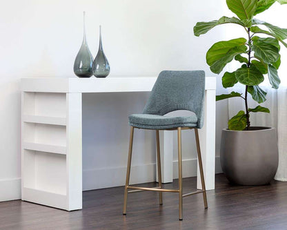 Sunpan - Ikon Radella Counter Stool - Bergen French Blue - 108514 veiw 4