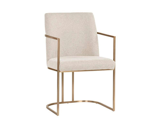 Sunpan - Ikon Rayla Dining Armchair - Belfast Oatmeal - 106727 veiw 1