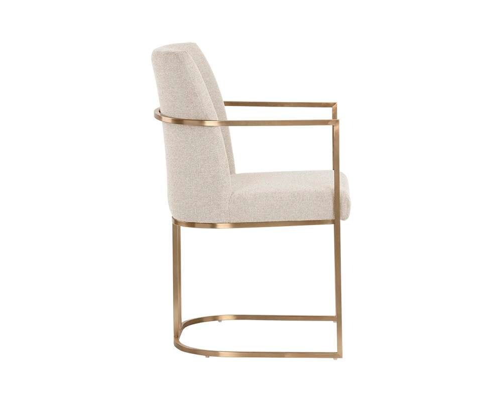 Sunpan - Ikon Rayla Dining Armchair - Belfast Oatmeal - 106727 veiw 3
