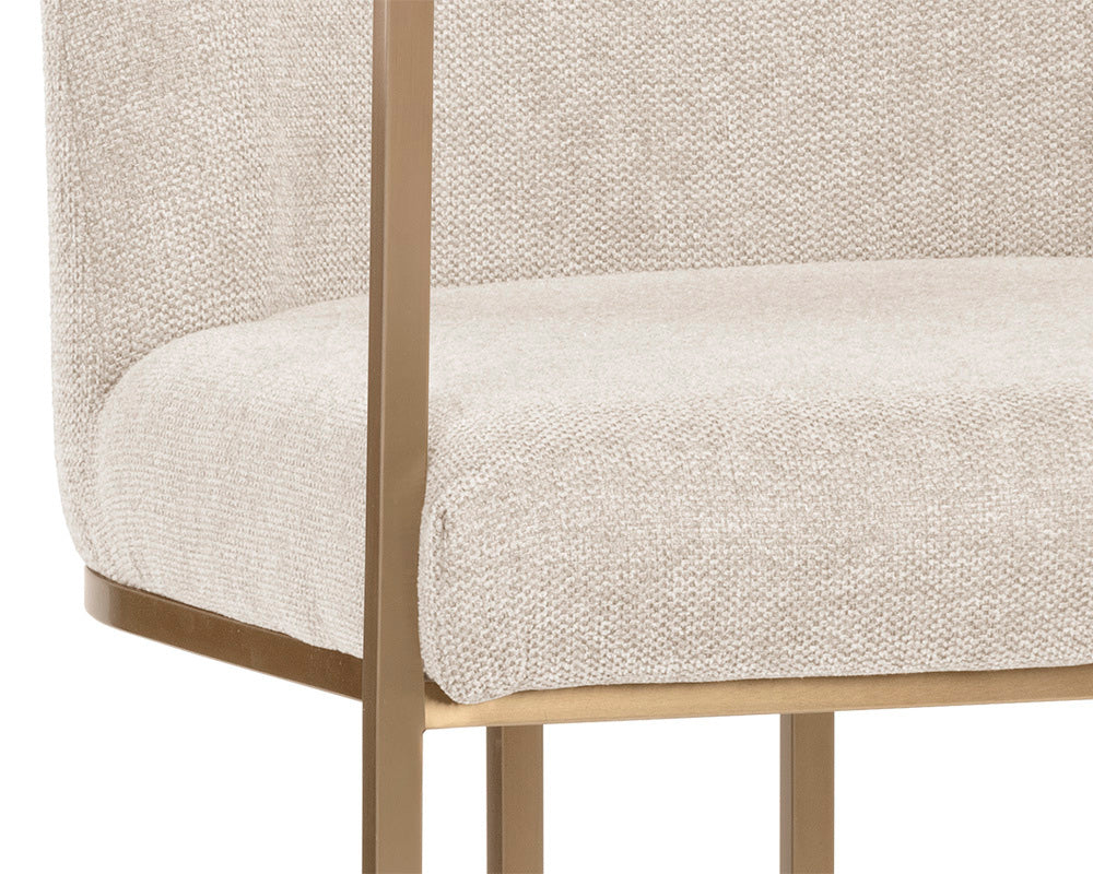 Sunpan - Ikon Rayla Dining Armchair - Belfast Oatmeal - 106727 view 8
