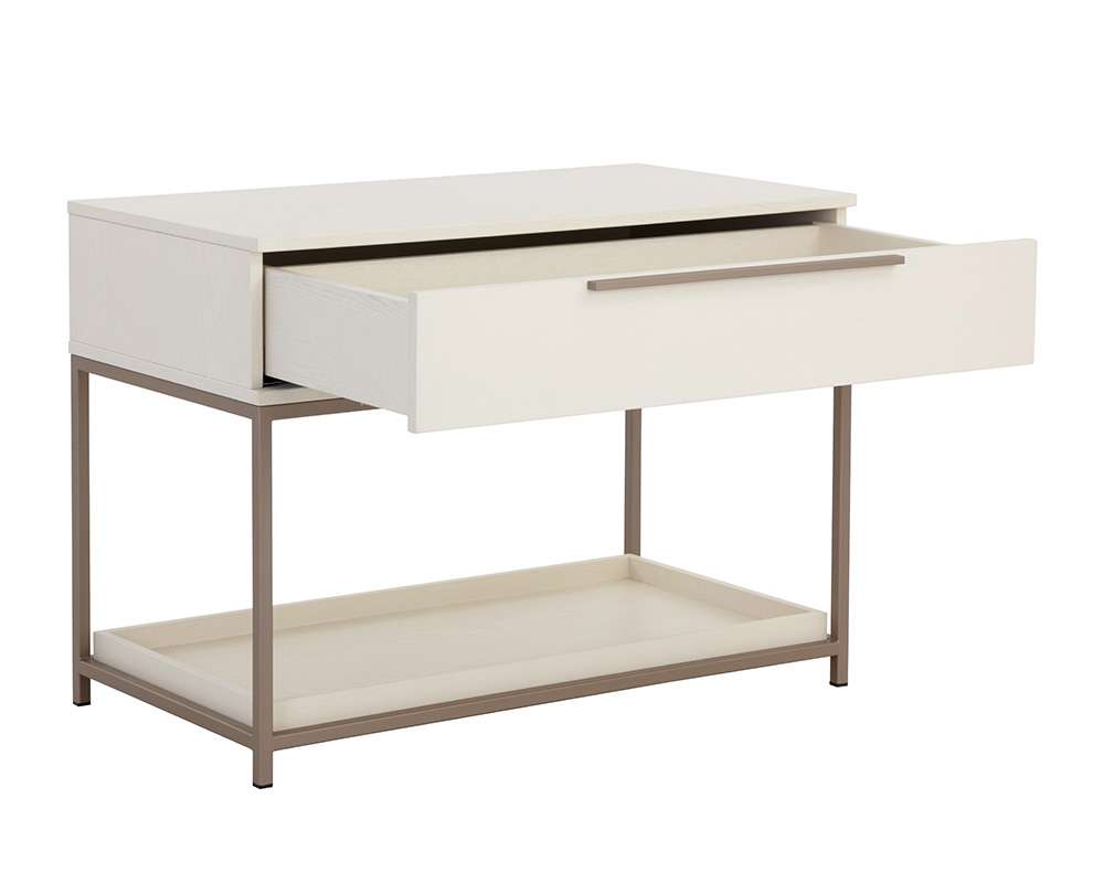 Sunpan - Artezia Rebel Nightstand Large - Champagne Gold - Cream - 109074 veiw 3